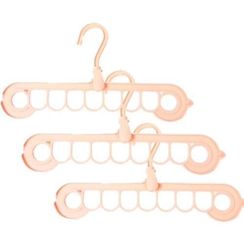 5/1pcs Multi-function Clothes hanger home organizer pink Hanger magic hanger drying Racks Wardrobe Scarf clothing Storage PTCS