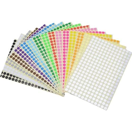 8/10/13/16/19/25/32/50/100/mm DIY Stickers Colorful Writing Round Sticker Labels Dot Blank Self-adhesive Circle Paper Tag