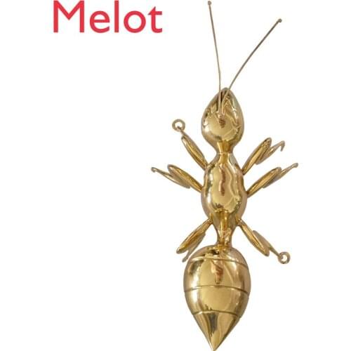 American Creative Handmade Gold All Copper Ant Wall Hanging Retro Personalized Industrial Style Room Wall Decoration Pendant