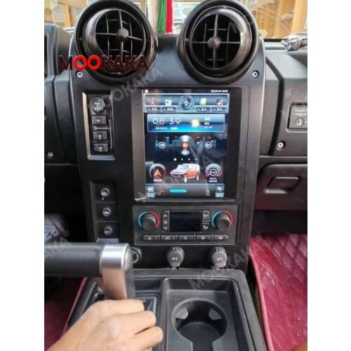 For Hummer H2 2004-2009 Tesla Style Android 9.0 6G+128GB Car GPS Navigation Head Unit Multimedia Player Auto Radio Tape Recorder