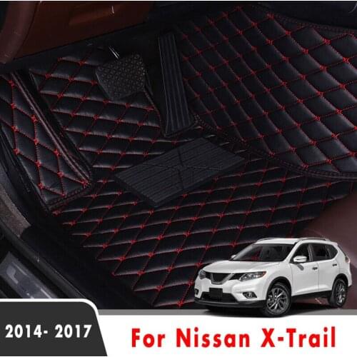 Car Floor Mats For Nissan X-Trail Rogue T32 2017 2016 2015 2014 Auto Interior Accessories Custom Carpets Waterproof Covers Parts