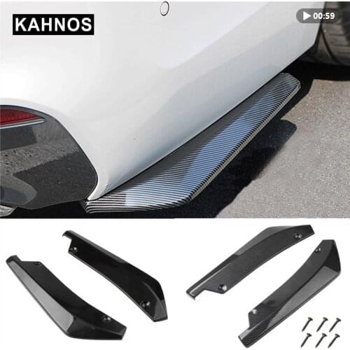 Ceyes 2Pcs car rear bumper lip spoiler diffuser scratch protector deflector spoiler carbon fiber universal accessories