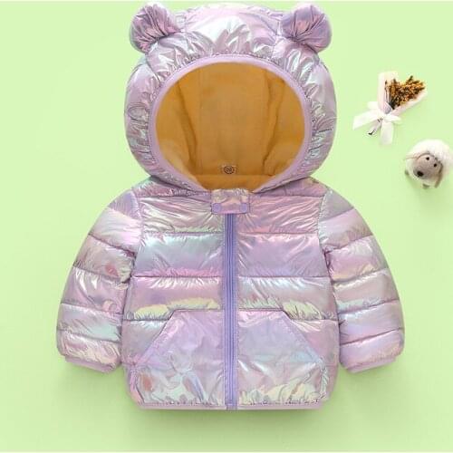 2021 Kids Girls Coats for Children Jacket Winter Lightweight Fashion Velvet Lining Warm Clothing Baby Boys Soft Cotton Outerwear