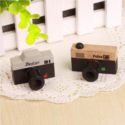 DIY Vintage LOMO Photo Camera design wood and rubber stamp Wooden Retro Scrapbooking decoration H019