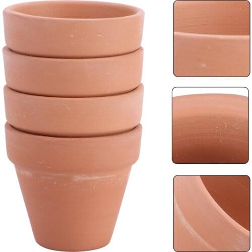 10Pcs 5.5x5cm Small Mini Terracotta Pot Clay Ceramic Pottery Planter Cactus Flower Pots Succulent Nursery Pots Great for Plants
