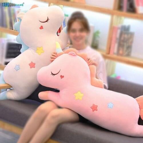 50-100cm Unicorn Stuffed Plush Animals Toy Soft Plush Toys 100% Cotton Kids Girl Gift Sofa Pillow Baby Sleep Partner Playmate