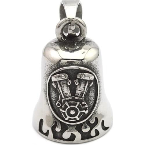 Creative Design High Quality Metal Cool Mechanical Style Motorcycle Engine Bell Pendant Necklace