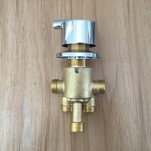 3 Ways Outlet Brass switch valve for Bathtub faucet shower mixer Bath faucet control valve Split five-hole cylinder side faucets