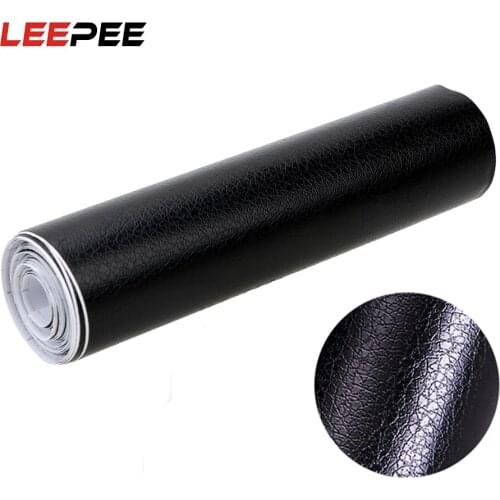 LEEPEE 10cmX152cm DIY Premium Leather Pattern Car Wrap Sticker PVC Adhesive Vinyl Film For Auto Car Body Internal