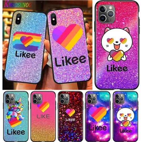 Cute Funny Likee for Apple iPhone 12 Pro Max Mini 11 Pro XS Max X XR 6S 6 7 8 Plus 5S SE2020 Black Phone Case