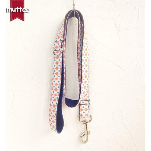 MUTTCO retailing stout durable soft dog leash handmade cotton and nylon THE LANTERN 5 sizes dog collars and leashes UDL056