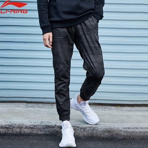 Li-Ning Men Basketball Series BAD FIVE Sweat Leisure Pants Cotton Regular Fit Pocket Trousers LiNing Sports Pants AKXP059 CJAS19