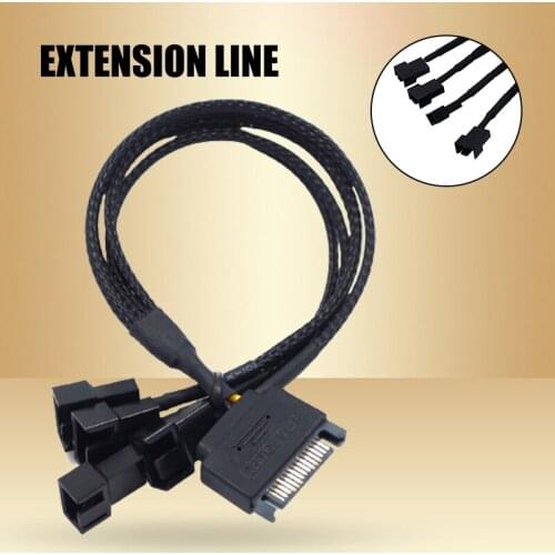 New Computer Cooling Fan Power Extension Cable Multi-purpose Motherboard CPU Case Fan Power Spliter