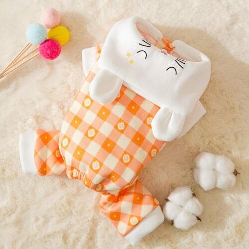 Dog Clothes Rabbit Pet Clothing for Dogs Super Small Cute Jumpsuits Cartoon Print Puppy Spring Autumn Colorful Ropa Para Perro