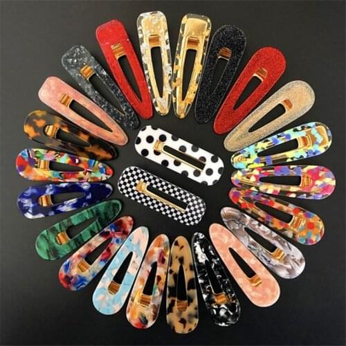 Acrylic Hairpins Wholesale Women Hair Clips Barrettes Accessories For Women Girls Hair Decoration Hairclip Headwear Headdress