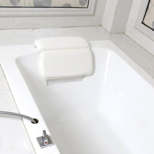 Bathtub Pillow 3D Mesh Spa Breathable Non-Slip Cushioned Bath Tub Bathtub Head Rest with Suction Cups for Neck Bathroom Supplies