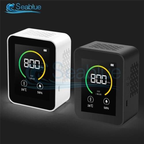 Portable CO2 Meter Digital Temperature Humidity Sensor Tester Air Quality Monitor Carbon Dioxide TVOC Formaldehyde HCHO Detector