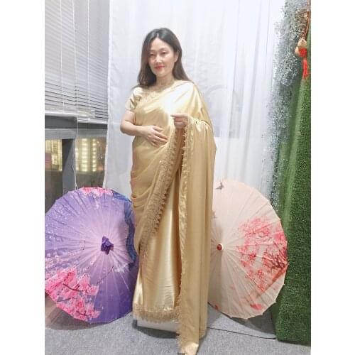 Plus size 5xl women clothing golden in lehenga choli india sari indian Dress saree kurti sarees for women