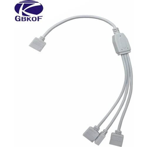 1pcs 1 to 3 Female Connector Splitter RGB LED Strips extension Cable with 4 pin connector For SMD 5050 3528 RGB LED Strips light