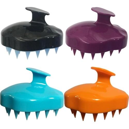 Silicone Comb Brush Soft Hair Washing Shampoo Brush Shower Non-Slip Head Body Massage Brush Home Bathroom Accessories