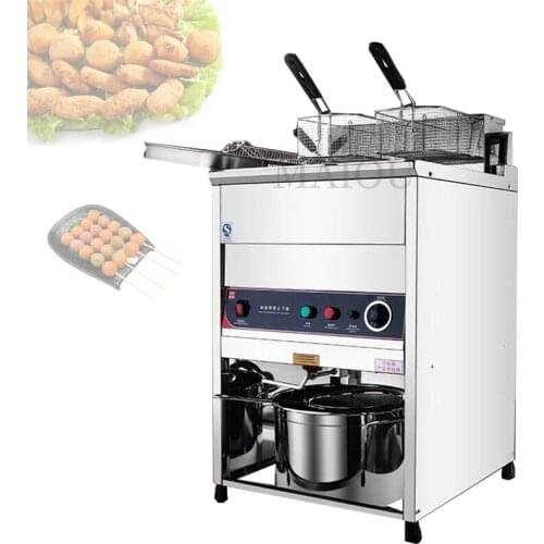 Vertical Electric Gas Chicken Machine Potato Chips Pressure Fryer Maker Ham Sausage Ball French Fries Manufacturer