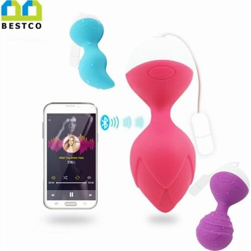 BESTCO Female APP Bluetooth Control Vibrator Egg Dildo G Spot Clitoris Vaginal Massage Stimulate Adult Sex toys for Women