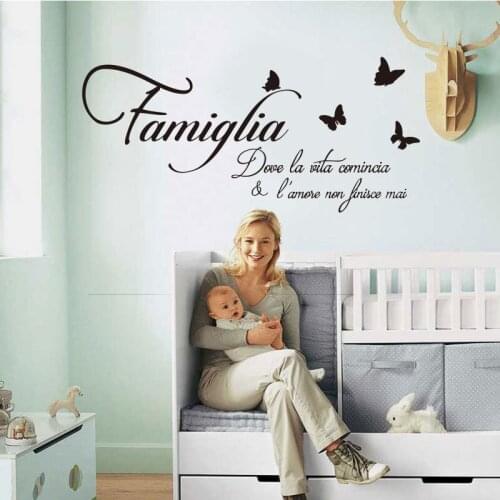 Vinyl Carved Wall Stickers Removable Wall Stickers Family Begins Life Stage Phrase Original Fashion Decorative Painting SZ-022