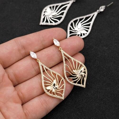 Zhijia change qualitatively butterfly earrings for women gold silver rhinestone female geometric stud earrings jewelry gifts