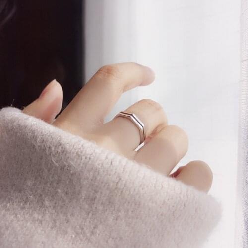 Female Hexagon Finger Rings For Women Lover Wedding Jewelry Party Trendy Statement Rings Wholesale