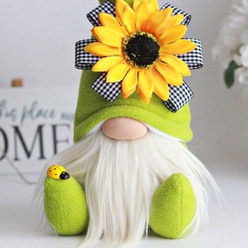 1/2pcs Sunflower Bumble Bee Striped Gnome Scandinavian Tomte Nisse Swedish Honey Bee Elfs Home Decorative Plush Doll Figurines 5