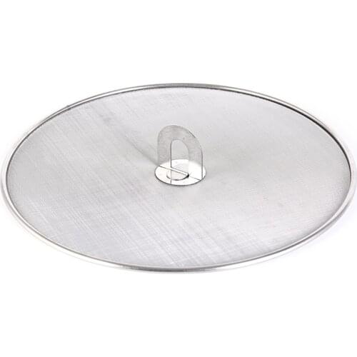 1PC 29CM Silver Stainless Steel Oil Proofing Pan Cover Spill Proof Frying Splatter Screen Lid