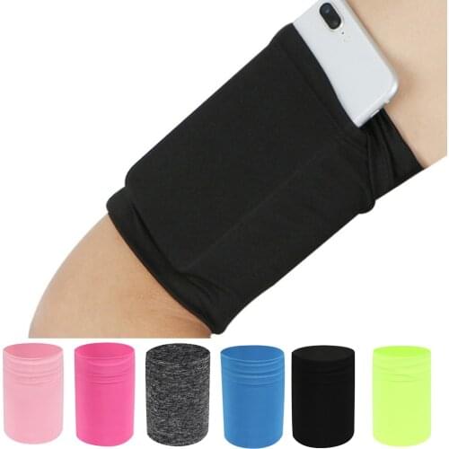 1pc Milk Silk Armband Wristband Mobile Phone Running Sleeveflexible Arm Bag Running Sports Strap Wrist