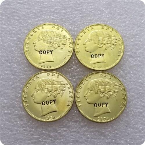 1839,1841,1858,1874 Queen Victoria Great Britain Gold Sovereign Coin COPY COIN