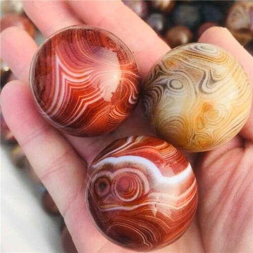 3-4cm Natural Silk agate stone quartz crystal ball home decoration natural stone cutting and polishing 1pc