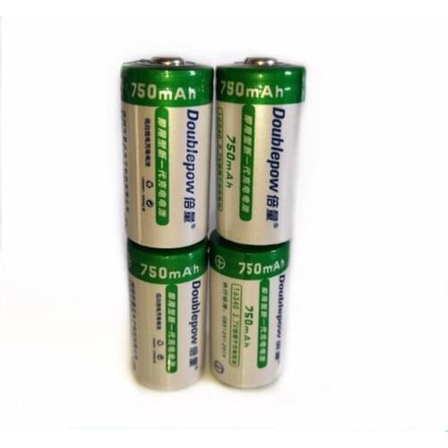4pcs/lot 3.7V 750mAh 16340 rechargeable battery CR123A lithium battery suitable for camera instrument rechargeable battery