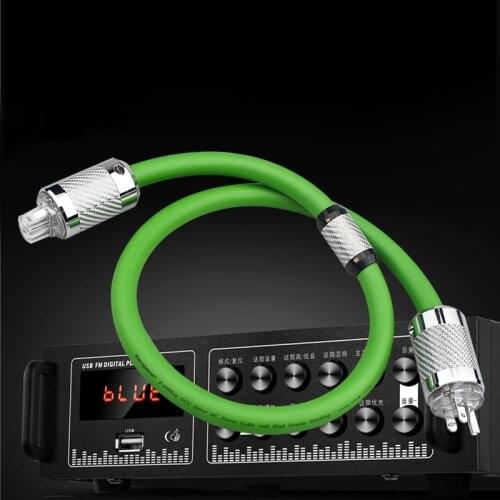 Audiophile 7N OCC Silver Plated Power Cable Amplifier HiFi Audio Line AU US EU Plug