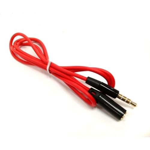 Audio Cable 3.5mm Male To Female M/F Plug Jack Stereo Audio Headphone Extension Cable 1m Red In stock 11