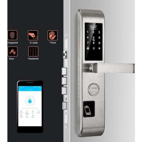Bluetooth Fechadura Digital Fingerprint Lock Smart Card Digital Code Electronic Door Lock Home Security TTlock Unlock