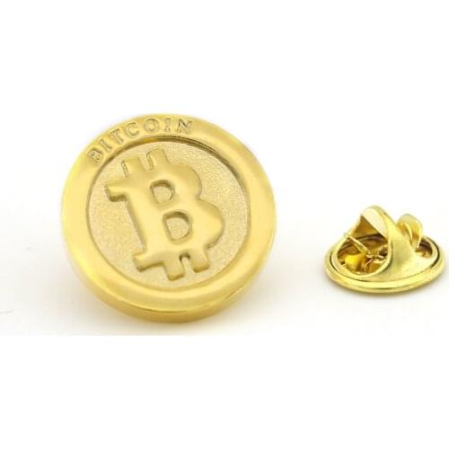 Rich Bitcoin Design Suit Pin For Men Fashion Brooch Ladys Lapel Pin Clothing Backpack Badge Quality Brass Material