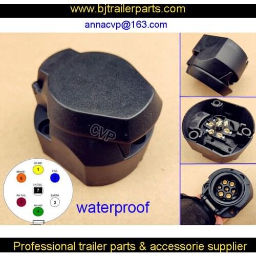 CVP 7 PIN 12N TRAILER FEMALE PLUG TRAILER SOCKET TRAILER CONNECTOR ELECTRICS TOWING COUPLING WATERPROOF TRAILER PARTS