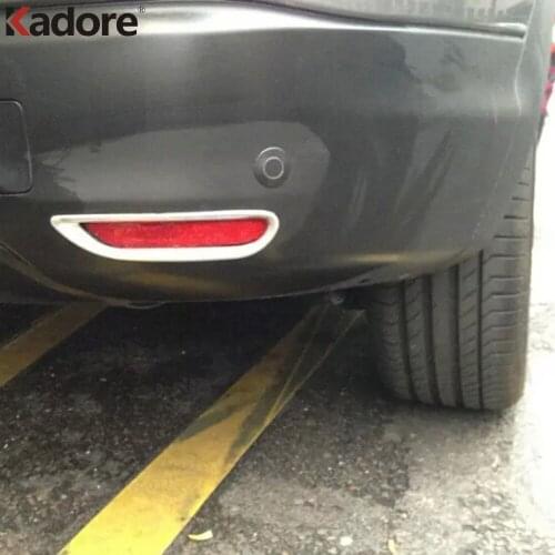 For Nissan Qashqai J11 2014 2015 2016 2017 ABS Chrome Plastic Rear Tail Foglight Lamp Shade Protection Cover Frame Trim 2pcs/set