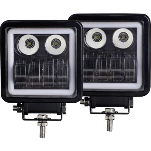 4 Inch LED Work Light bar with LED Angel Eyes 7D LED Driving lamp spotlight fog lights For Trucks 4x4 Off road Tractor 12V 24V