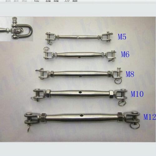 HQ Wholesale M5/M6/M8/M10/M12 Rigging Hardware Stainless Steel 304 Rigging Screw Closed Body Jaw and Jaw Turnbuckle