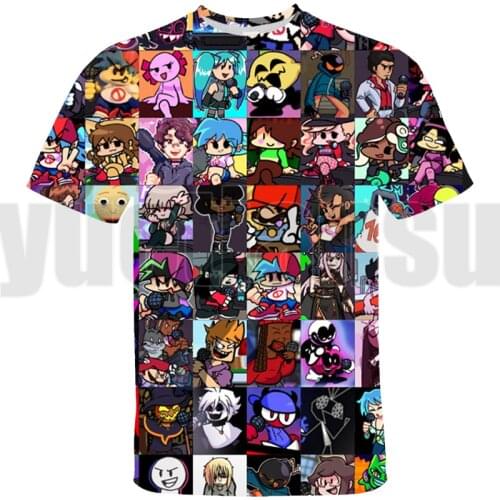3D Friday Night Funkin T Shirt Boys Girls Game T-shirt Oversize Daily Tshirt Clothes Kids Summer Short Sleeve Tee Tops Children