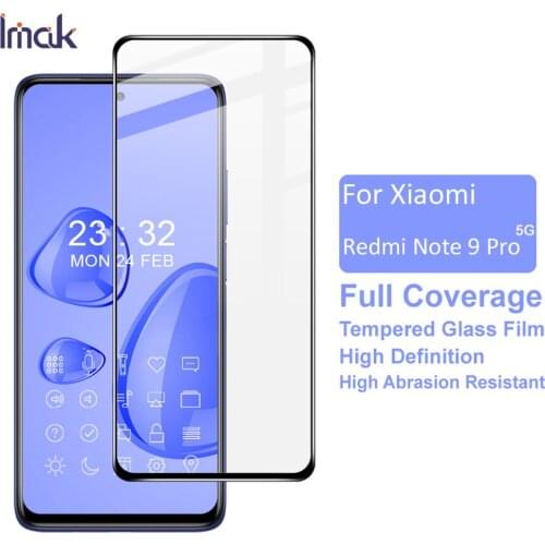 Imak Pro+ Full Screen Glue Tempered Glass Protective For Xiaomi Redmi Note 9 Pro 5G oleophobic