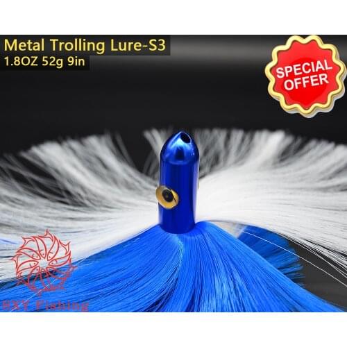 SXY fishing S3 Deep-sea fishing Fake lure Oxidize multiple colors Aluminum Tuna bait Deep sea trolling lure Marlin bait