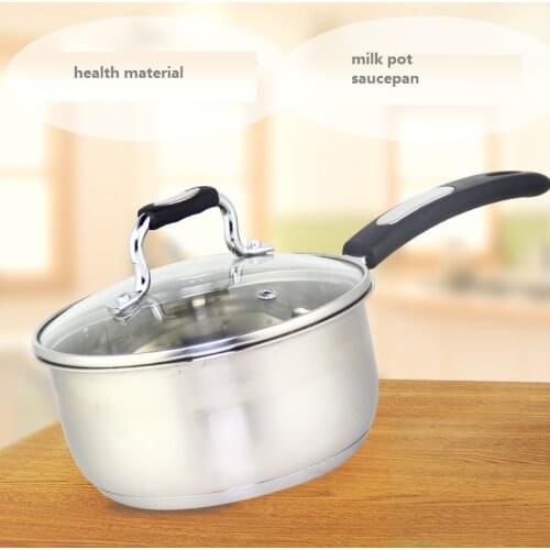Saucepan stainless steel milk pot 16cm single handle soup pot hot milk conjecturing general cookware