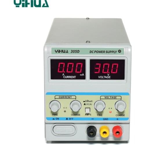 YIHUA 305D Laboratory Power Supply Adjustable 30V 5A Double LED Digital A MA Conversion Voltage Regulator Linear DC Power Supply