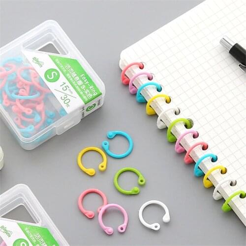 30/60pcs Creative Plastic Multi-Function Circle Ring DIY Albums Loose-Leaf Book Binder Hoops Office Binding Supplies