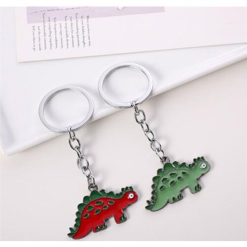 Fashion Giant Mammal Dinosaur Keychains Car Bag Phone Keyring Pendant Metal Key Chain Accessories Children Best Friend Gift